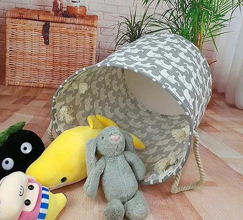 Miniatura 6 de Cesta de ropa sucia de elefante, plegable, impermeable, de lona, para la ropa sucia, linda canasta de dibujos animados para habitación de los niños,