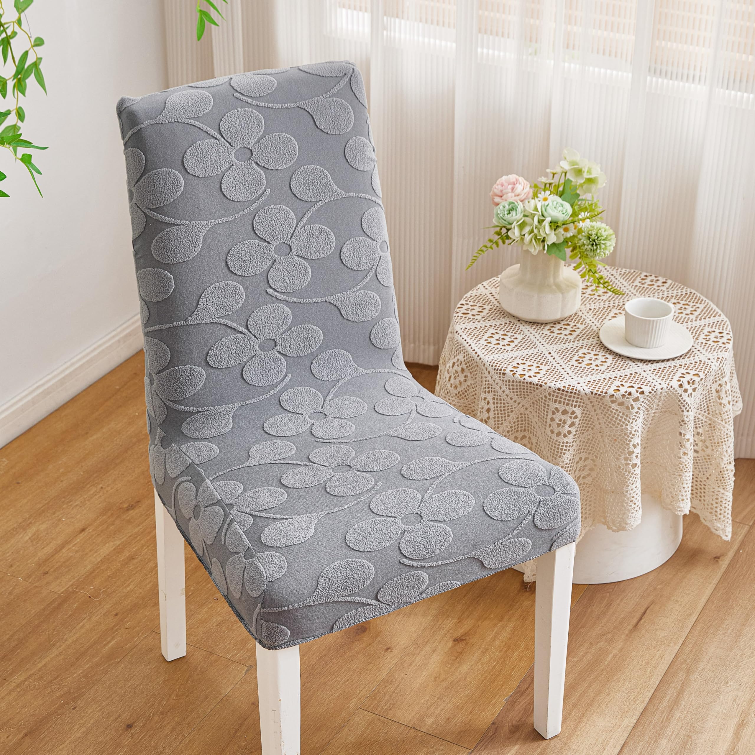 Protect Dining Chairs with Jacquard Seat Covers -9 Protect Dining Chairs with Jacquard Seat Covers -9