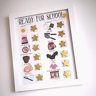 School Routine Checklist, magnetic, star chart, Morning Routine, Getting ready for school, Autism, ADHD, Dyslexia, Visual Aids, Morning Routine Chart