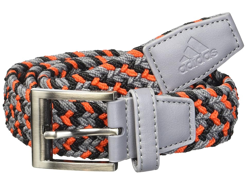 

adidas Golf Braided Weave Belt (Grey Three/Hi-Res Red) Men's Belts, Multi