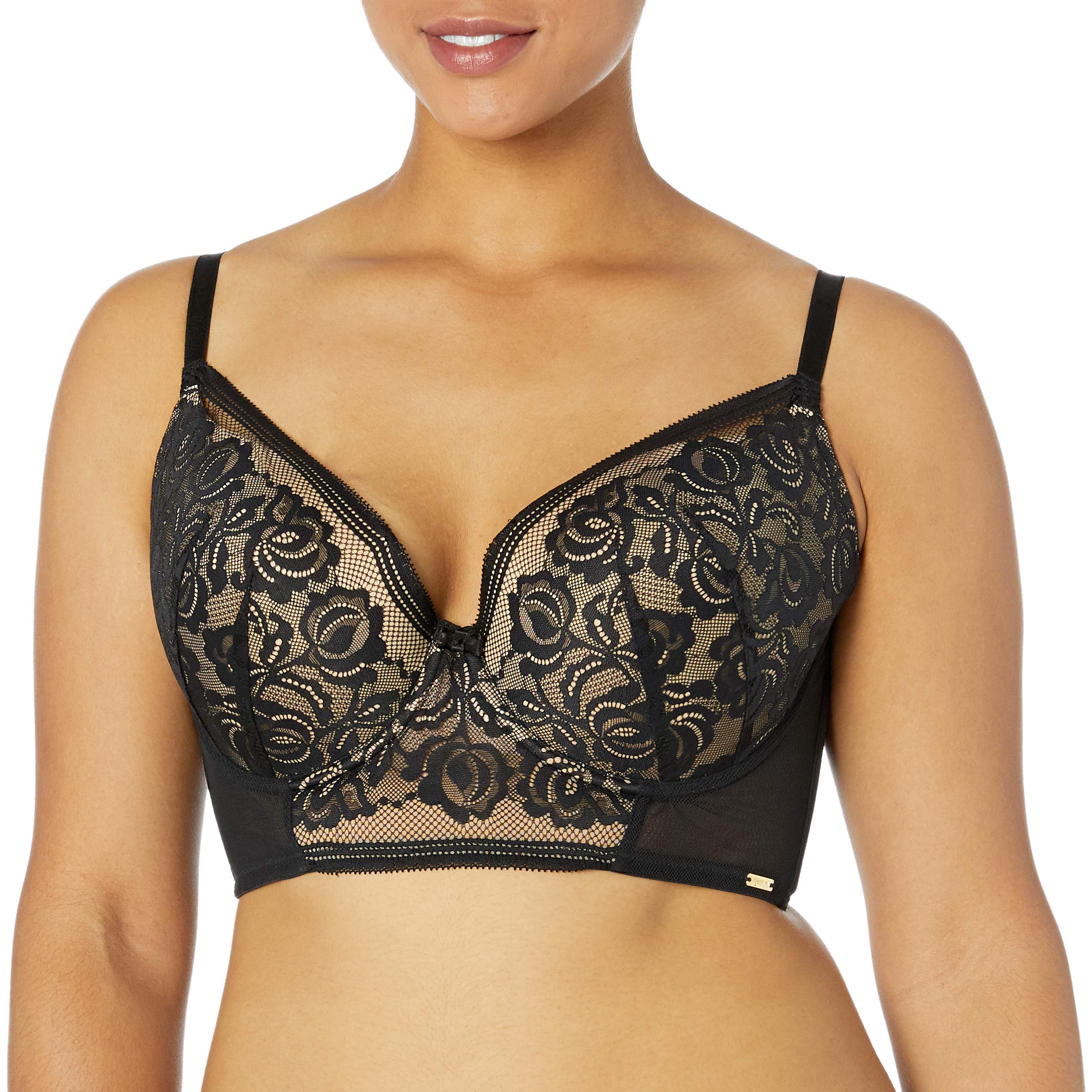 Gossard Encore Padded Longline Bra Black/Beige 34E