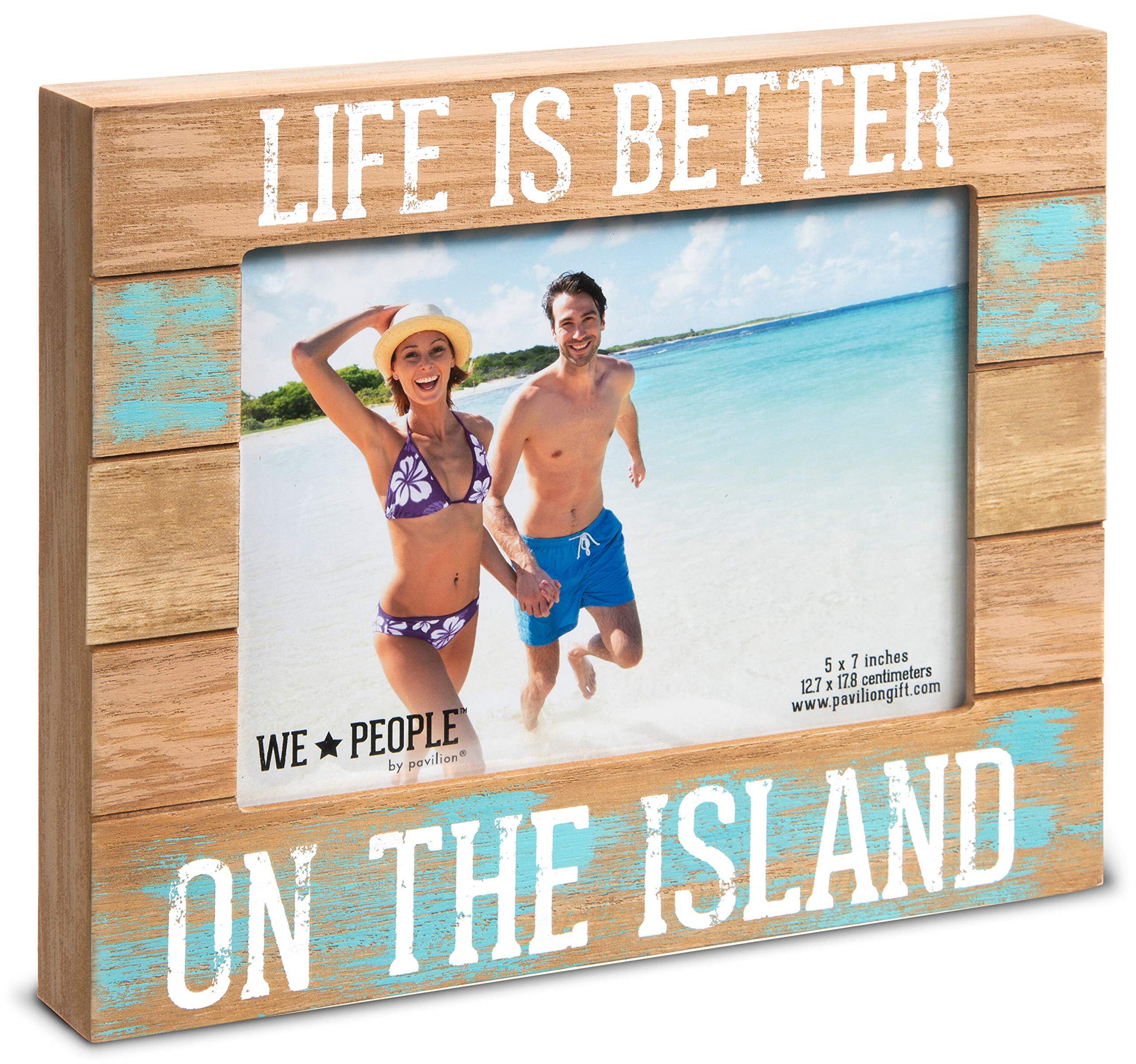 Pavilion Gift Company Pavilion Island-12,7 x 18,7 cm Life is Better On The Island Resim Çerçevesi, 13,7 x 17,7