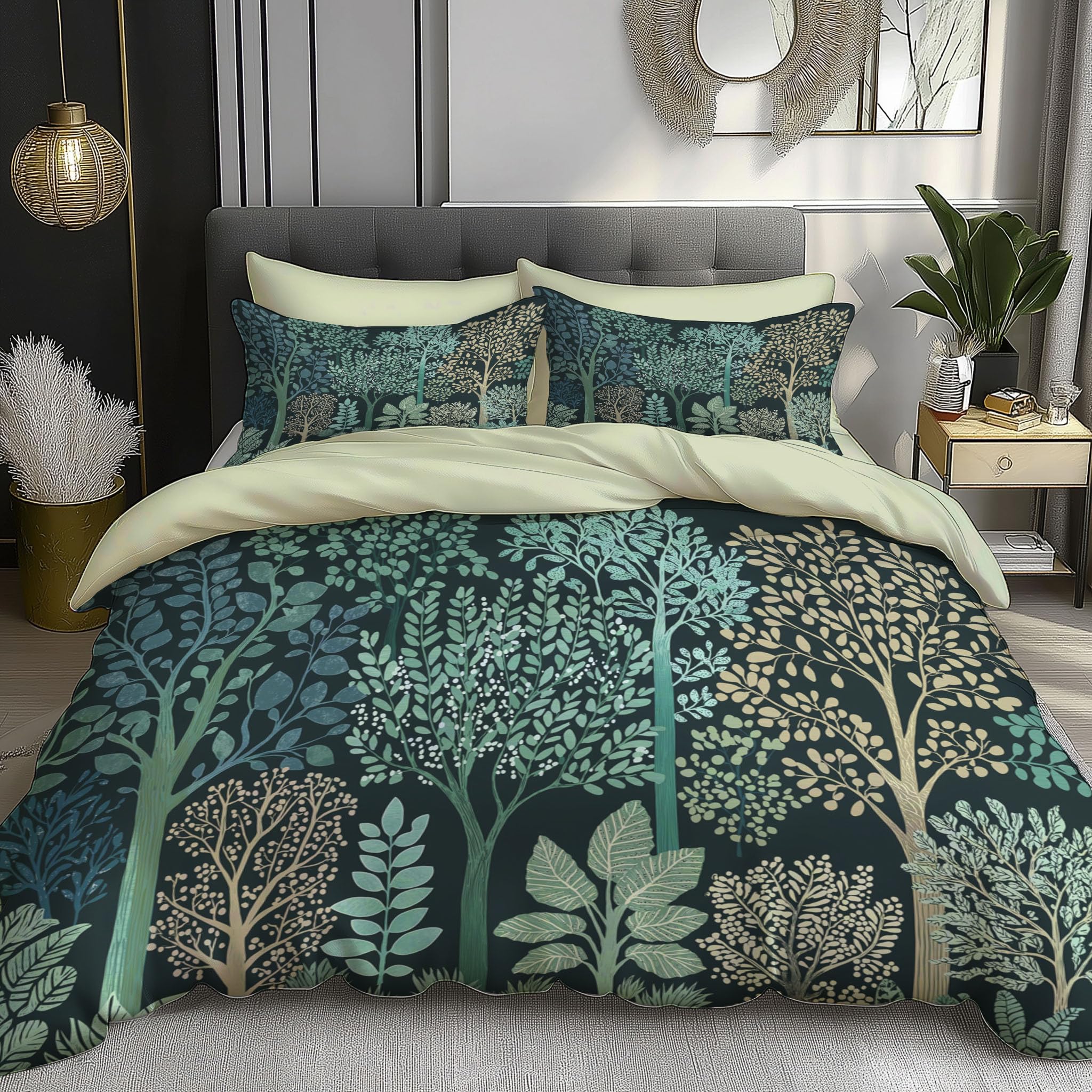 Housse de couette anti-pli et facile à laver avec fermeture éclair 200x200 cm
