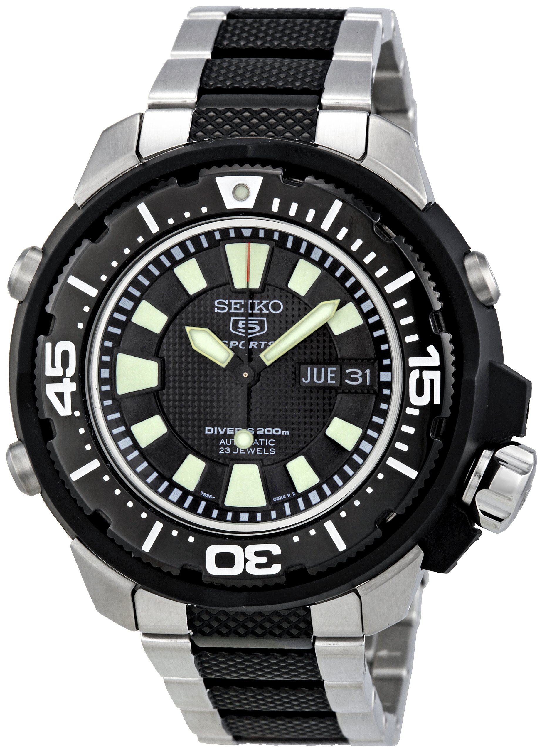 Seiko SKZ253 SKZ253K1 Frankenmonster Black Black Dial Rare 