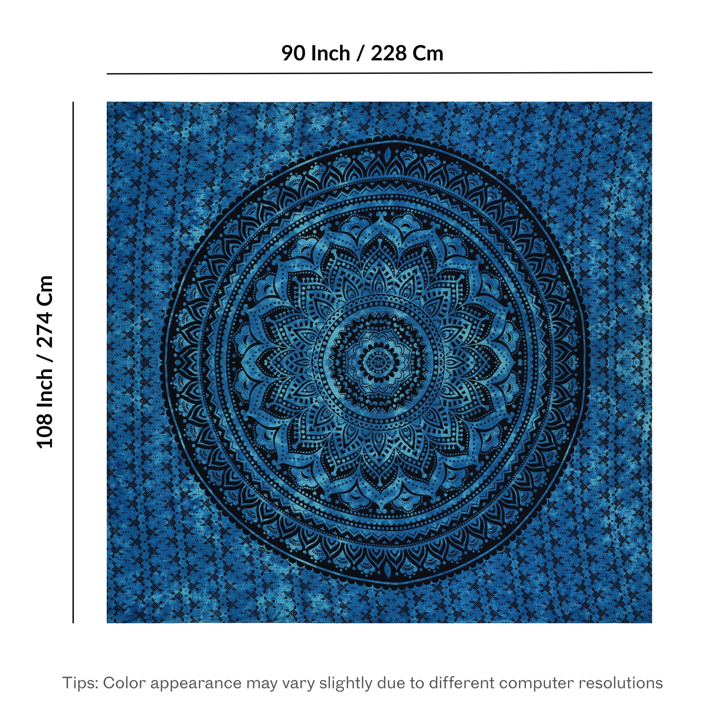 Ombre Mandala Tapestry - Boho Wall Decor -2 Ombre Mandala Tapestry - Boho Wall Decor -2