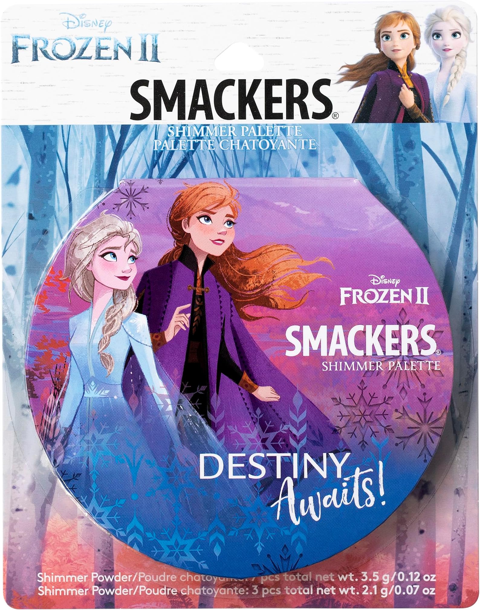 Disney Frozen 2 Glitter Eyeshadow & Blush Makeup Palette, Melt For You Shimmer | Christmas Make Up Collection | Holiday Present | Gift for Girls