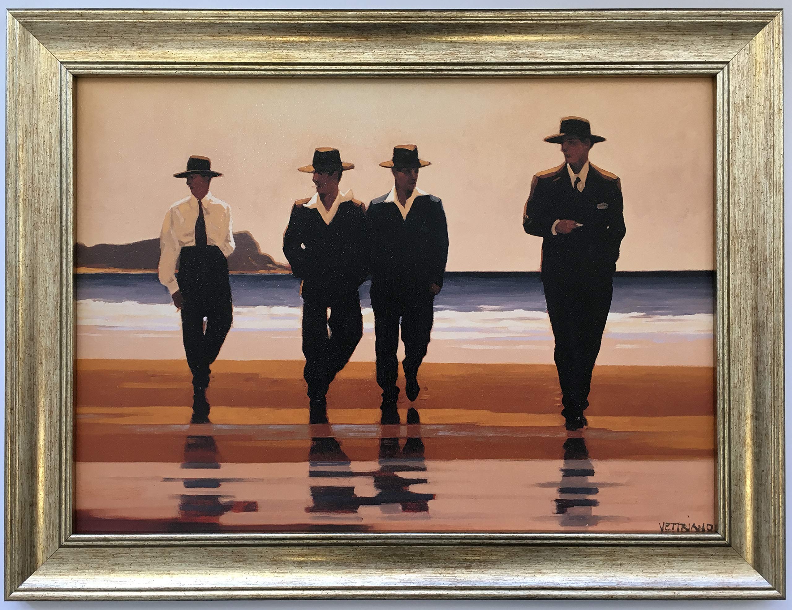 Keats Gallery The Billy Boys by Jack Vettriano Framed Canvas Effect 55cm x 42cm Art Print Picture