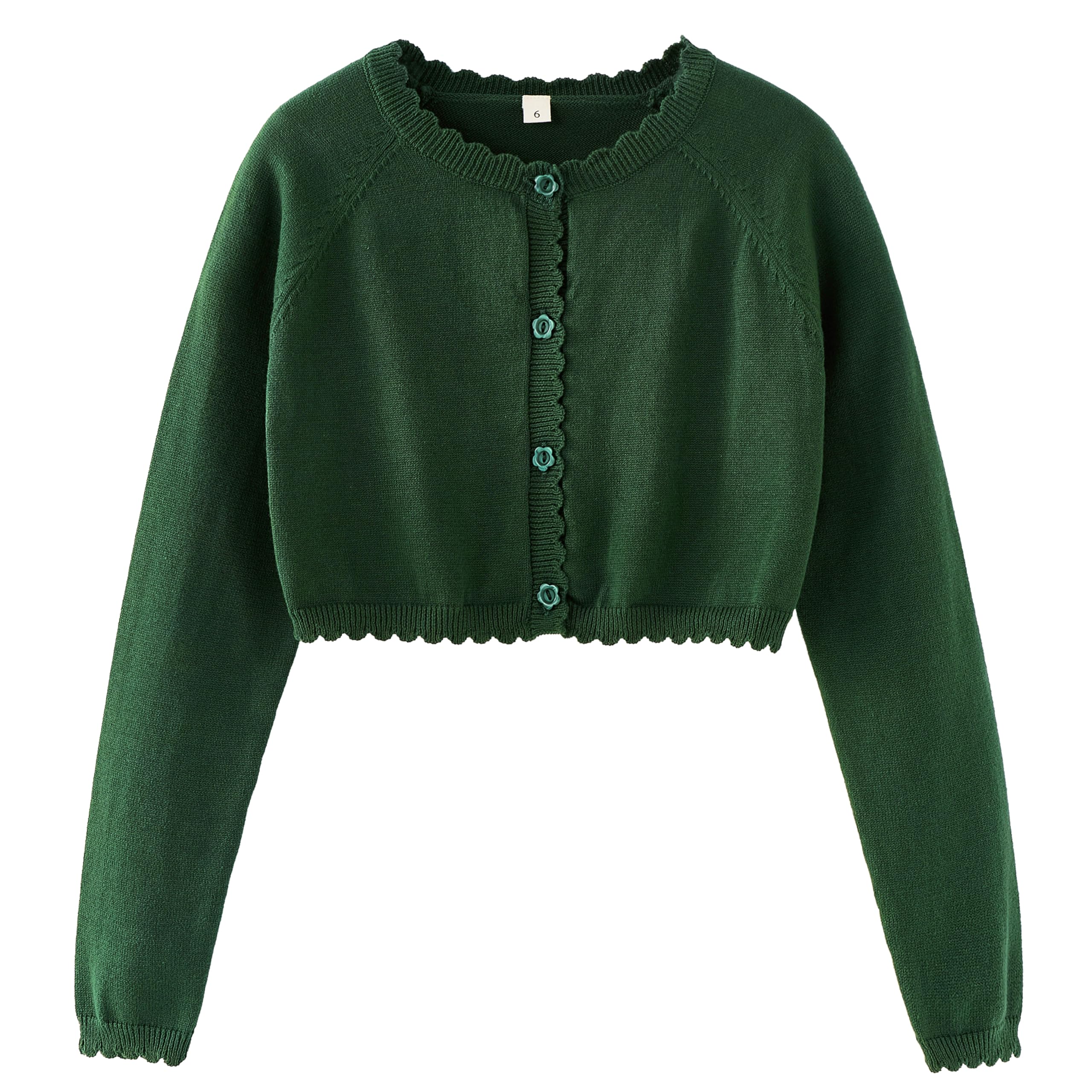 Cropped Shrug Cardigan Girls Cotton Soft Long Sleeve 5-12 Years (Dressy)