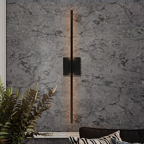 Miniatura 5 de JONATHAN Y JYL7022C Makena - Aplique de pared de metal moderno y regulable de 28 pulgadas con LED, minimalista, contemporáneo, 3000 K, 10 W,