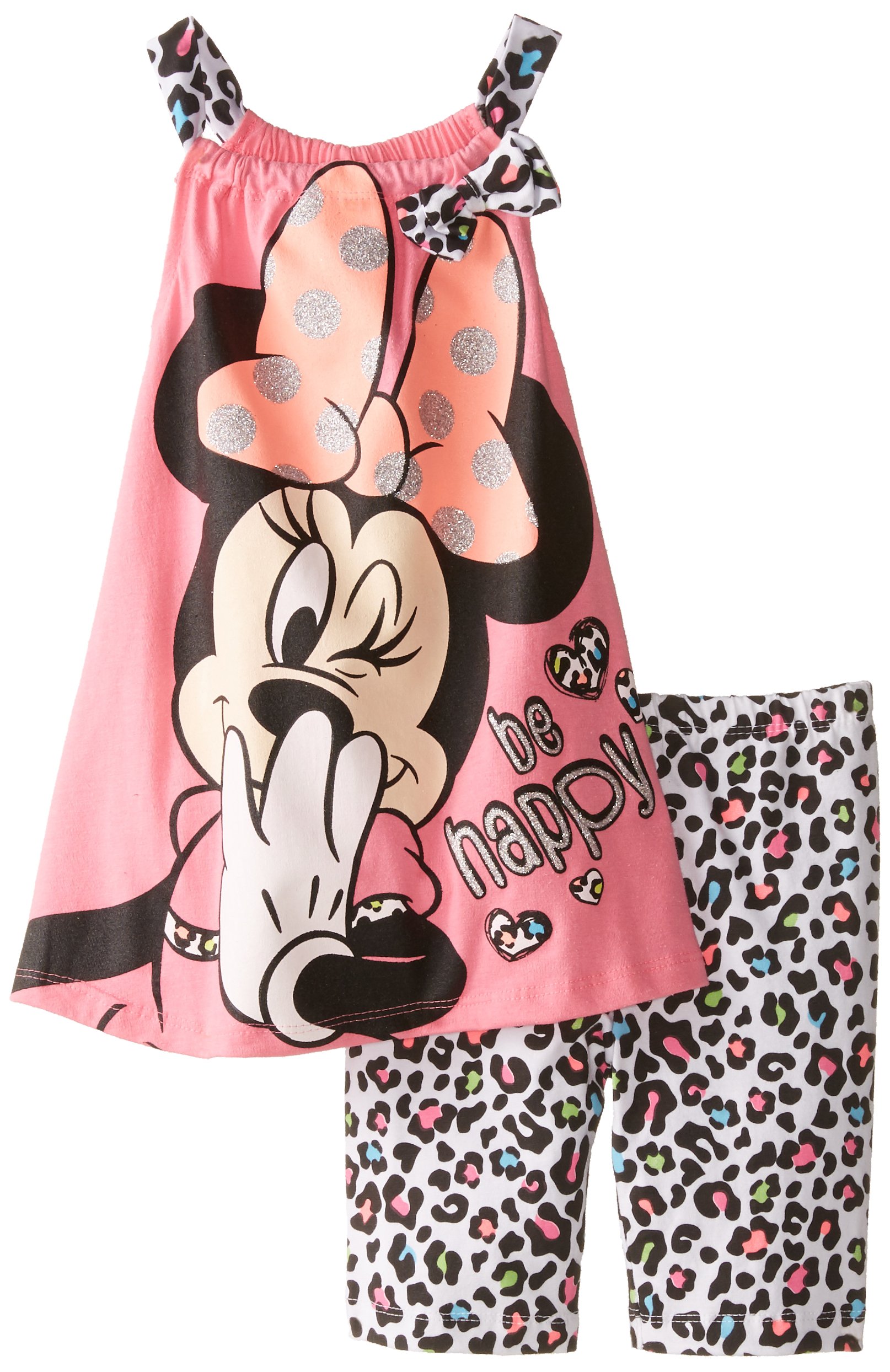Disney Little Girls' Minnie Short Set, Pink, 4