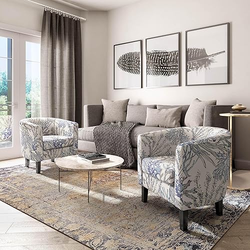 Miniatura 23 de BELLEZE - Sillón de piel sintética para sillones y sillas Blanco y marrón,Beige,Negro -,Negro y Beige,Azul Coral,Marrón,Caramelo,Estampado