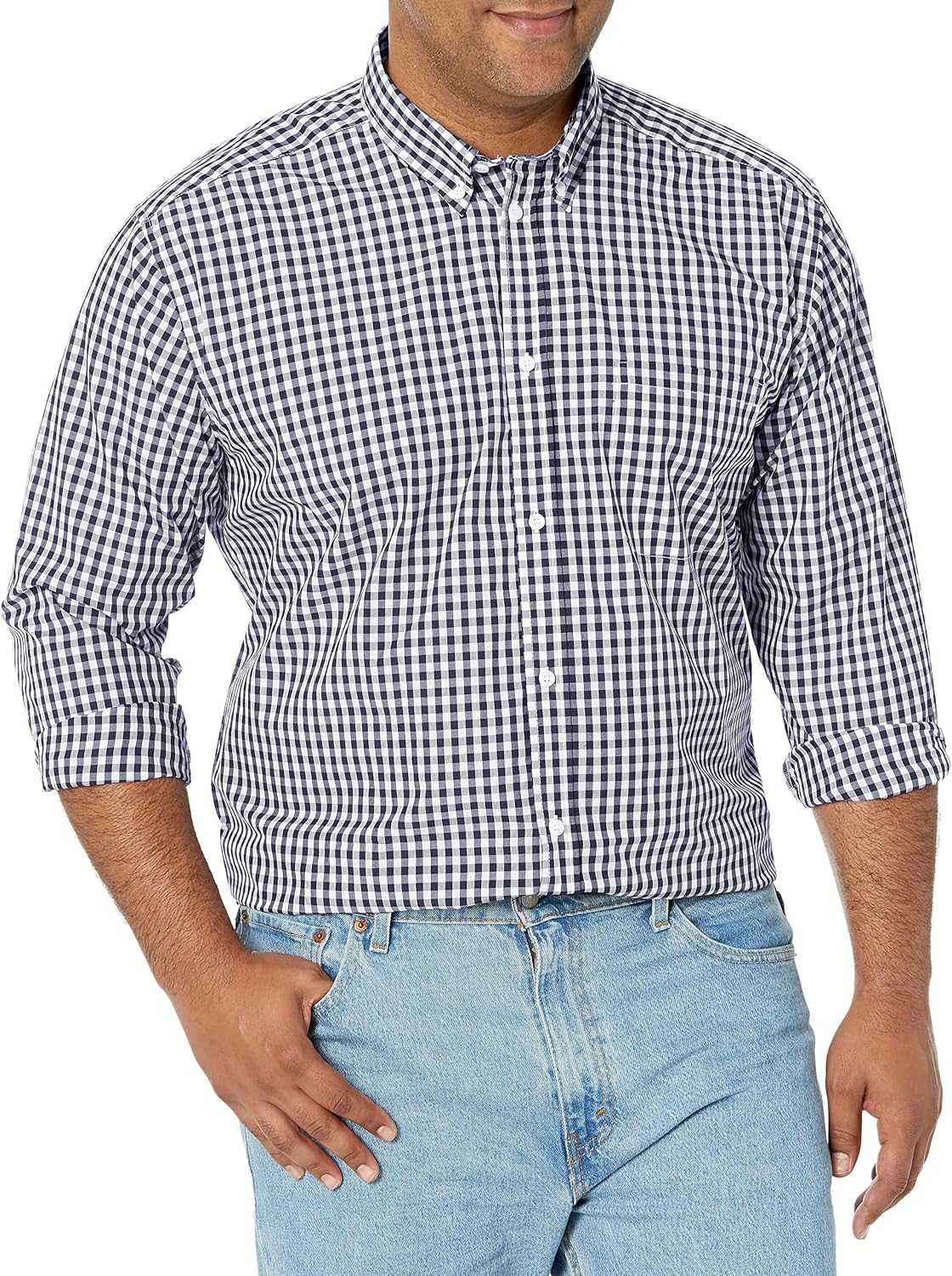 Chef Works Men's Gingham Dress Shirt