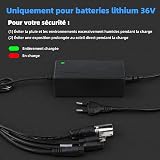 Chargeur Trottinette Électrique 42V 2A Universel (5 Connecteurs) – Alimentation pour Batterie Lithium 36V – Compatible avec Xiaomi, Ninebot Segway, Wispeed, Hoverboard et Vélo Électrique - 6