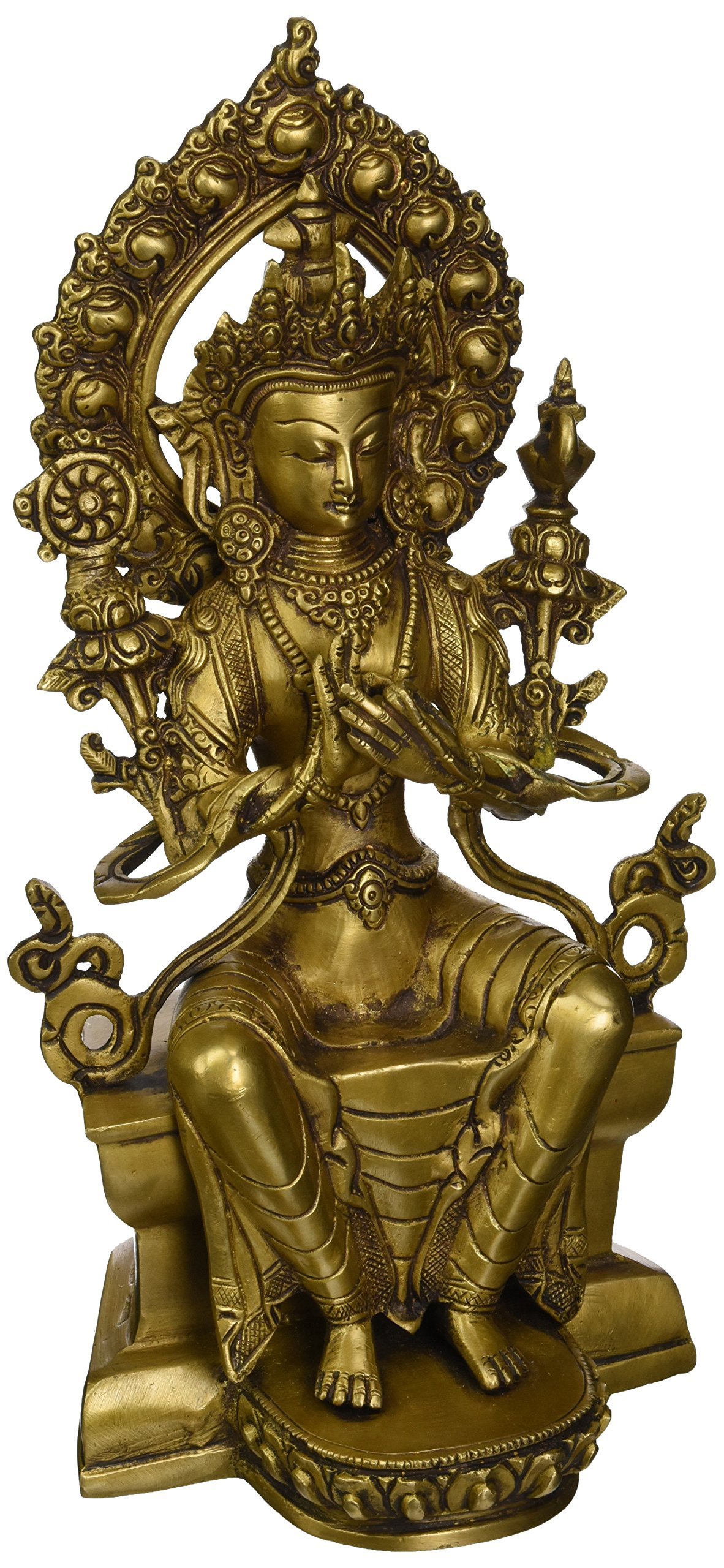 Buy AapnoCraft 11" Thai Maitreya Buddha Sculpture Handmade Buddha