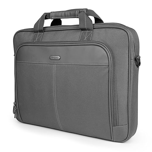 Targus Classic Slim Laptop Bag - Ergonomic Briefcase and Messenger Bag - Spacious Foam Padded for Laptops and Under