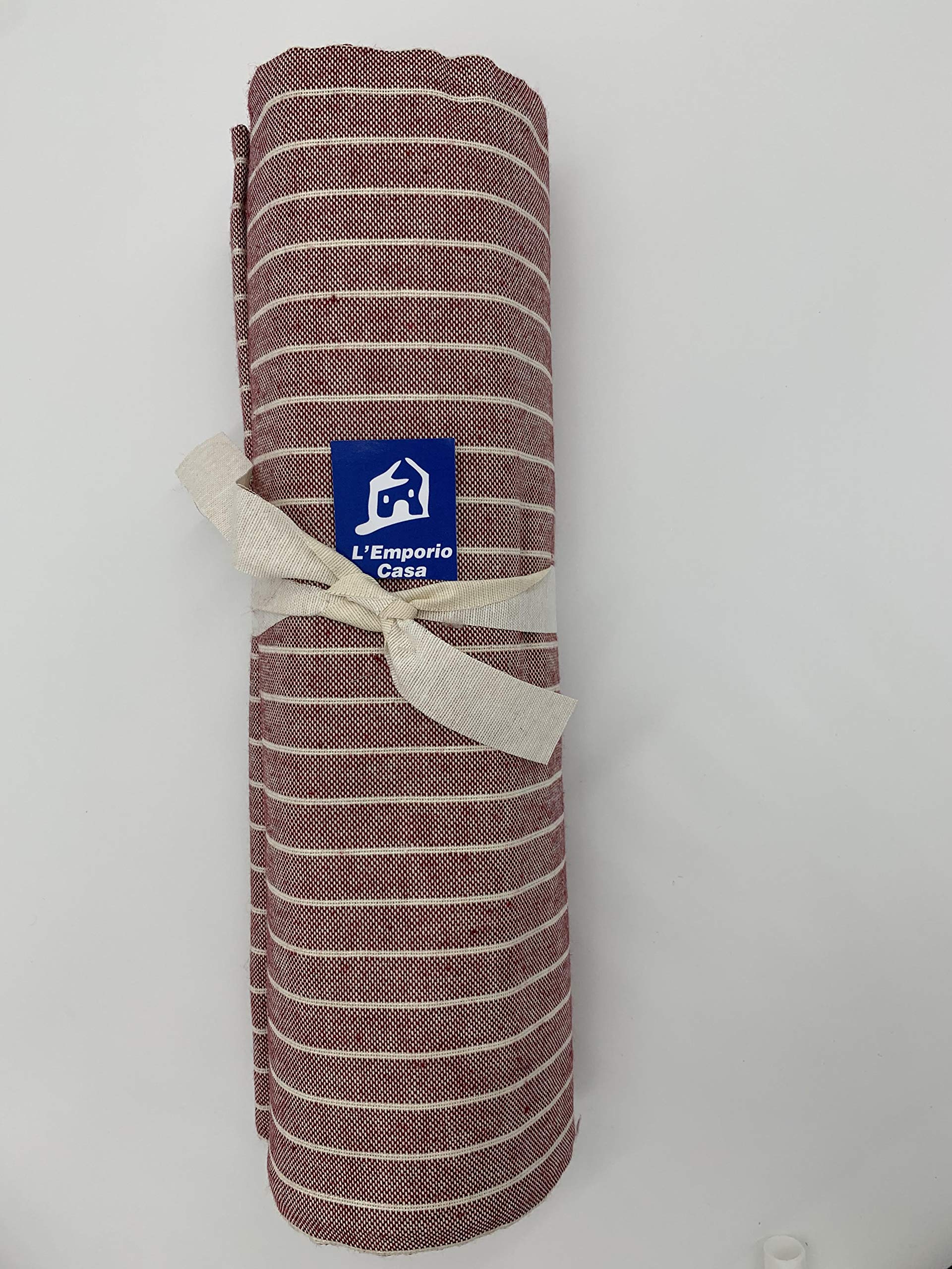 L'Emporio Casa Telo Copridivano Copriletto Tela Grossa Robusta Cotone in Panama 160X260-260x280-360x280 Misure Maxi Lenzuolo Copritutto Cotone Granfoulard Made Italy (BORDEAUX, 260X280)