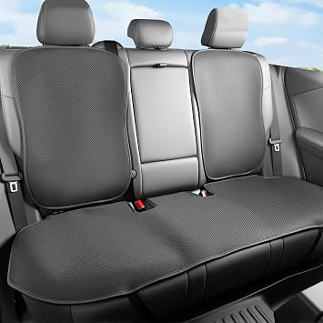 TOPABYTE Rear Seat Covers for Toyota RAV4 2019-2026 3pcs/Black Ice Silk