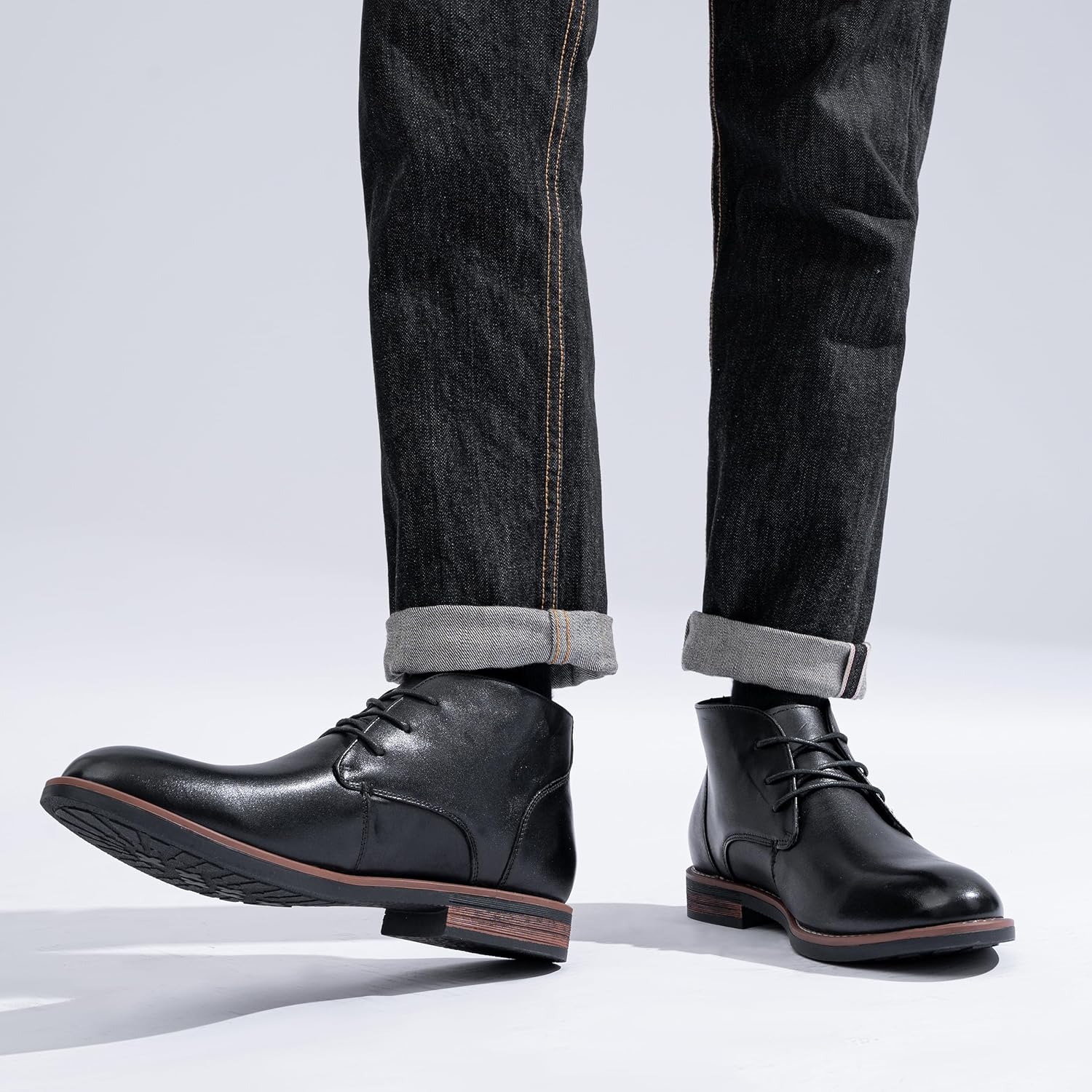 Jousen Mens Chukka Boots Classic Leather Dress Boot - Image 7