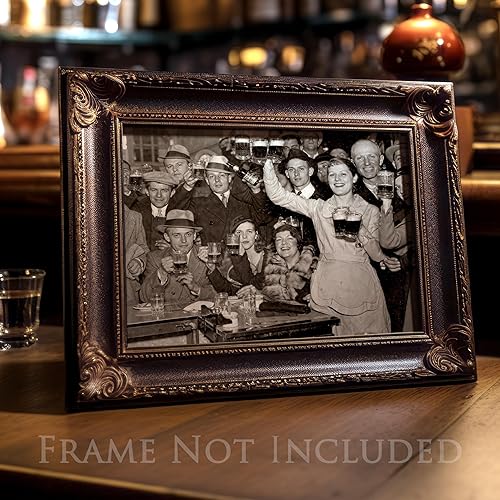 Miniatura 3 de Saludos a todos Póster sin marco de 11 x 14 - Fotos retro vintage de los años 20 para Speakeasy y Bootleggers - Fotografía en blanco y negro de la