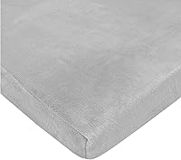 Vista 22 de TL Care Heavenly Soft - Sábana bajera ajustable de felpilla para cuna de 24 x 38 pulgadas, cálida y acogedora, color azul, para niños y niñas, se