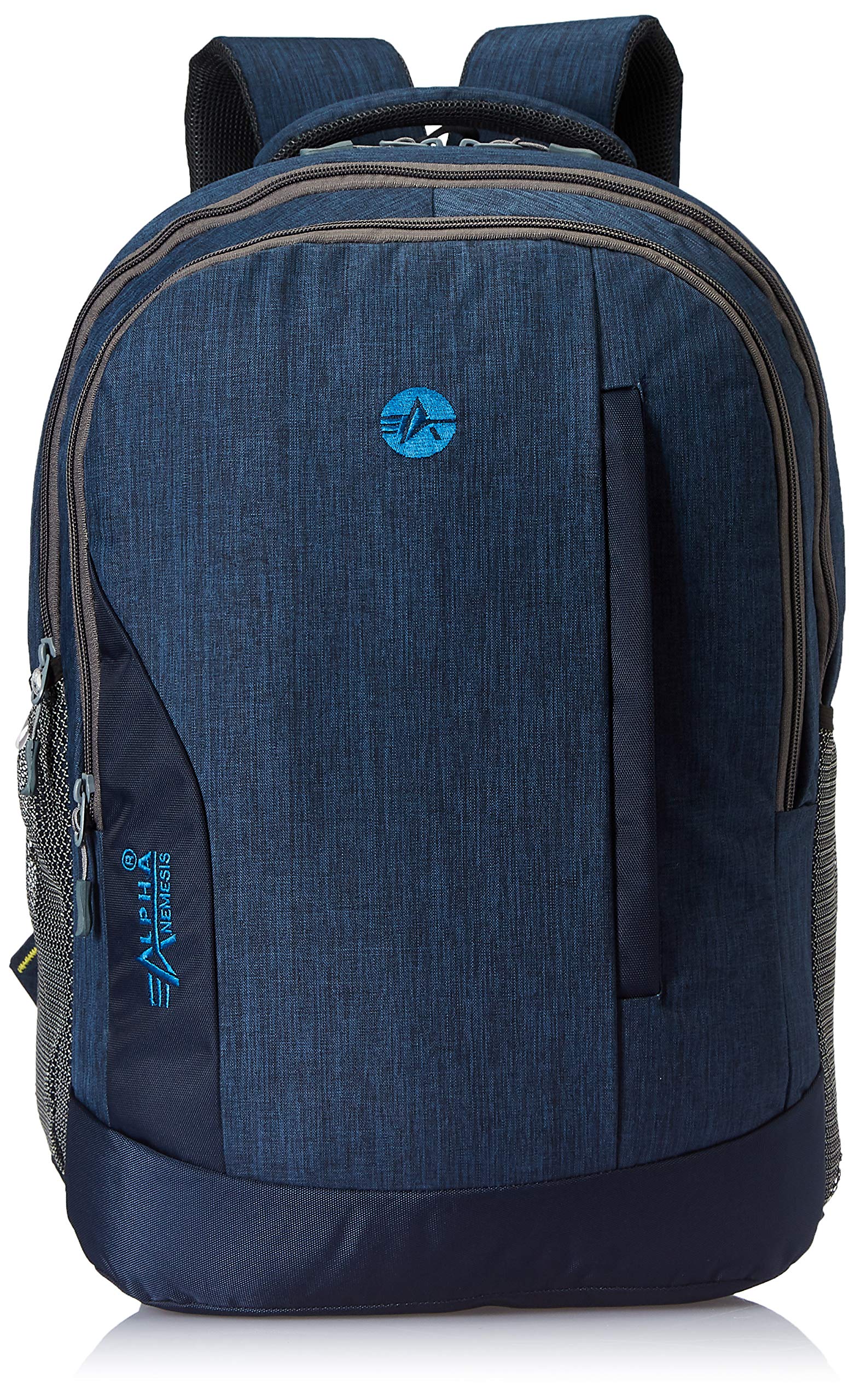 Alpha Nemesis Casual Waterproof Laptop Backpack/Office Bag/School Bag/College Bag/Business Bag/Unisex Travel Backpack Made With Waterproof polyester 38 Ltrs Navy Black School Backpack