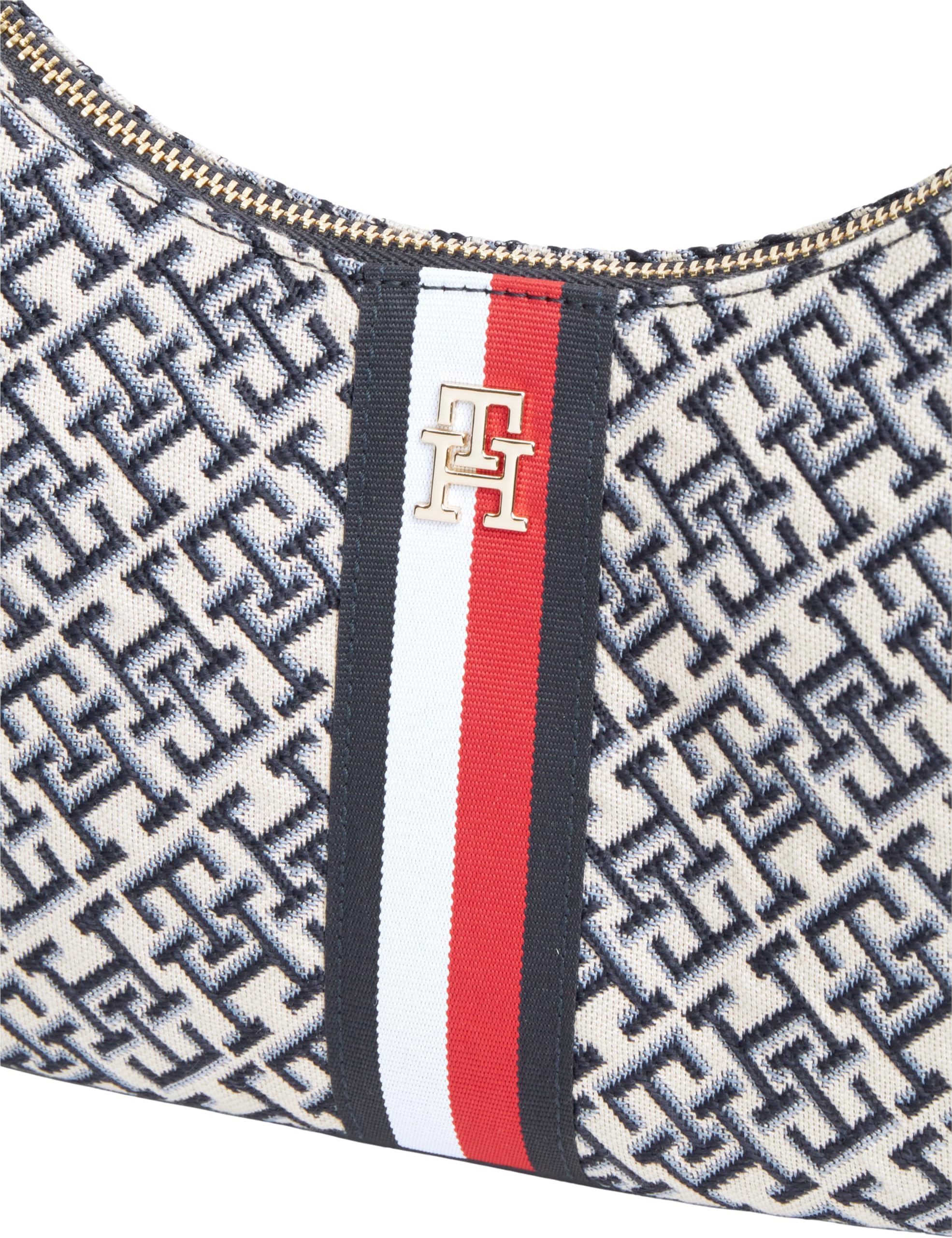 Tommy Hilfiger Bolso de hombro Th Jacquard Ess AW0AW19331 para mujer, color azul, talla única