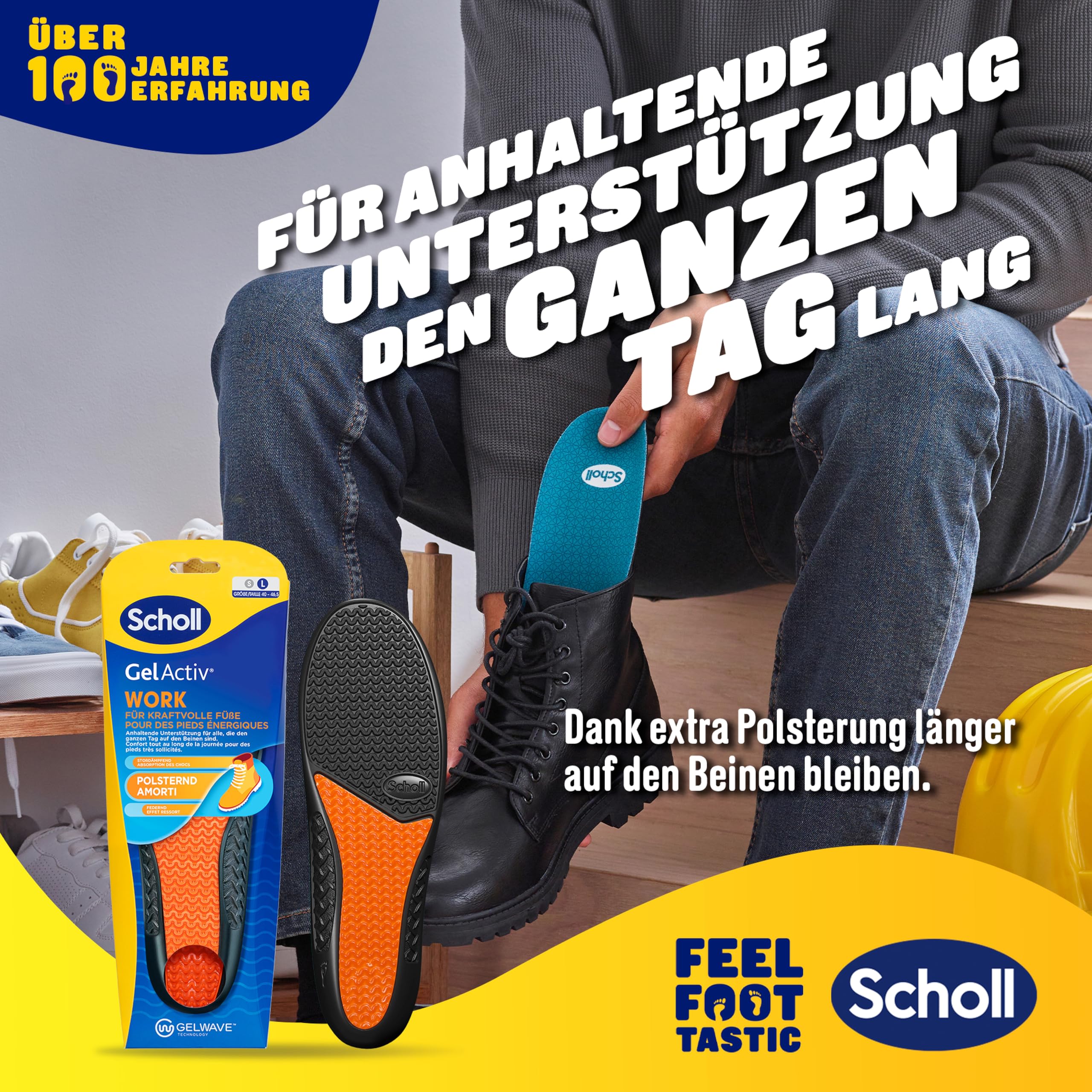 Scholl Gel Activ Work wkładki dla mężczyzn, rozmiar 40-43