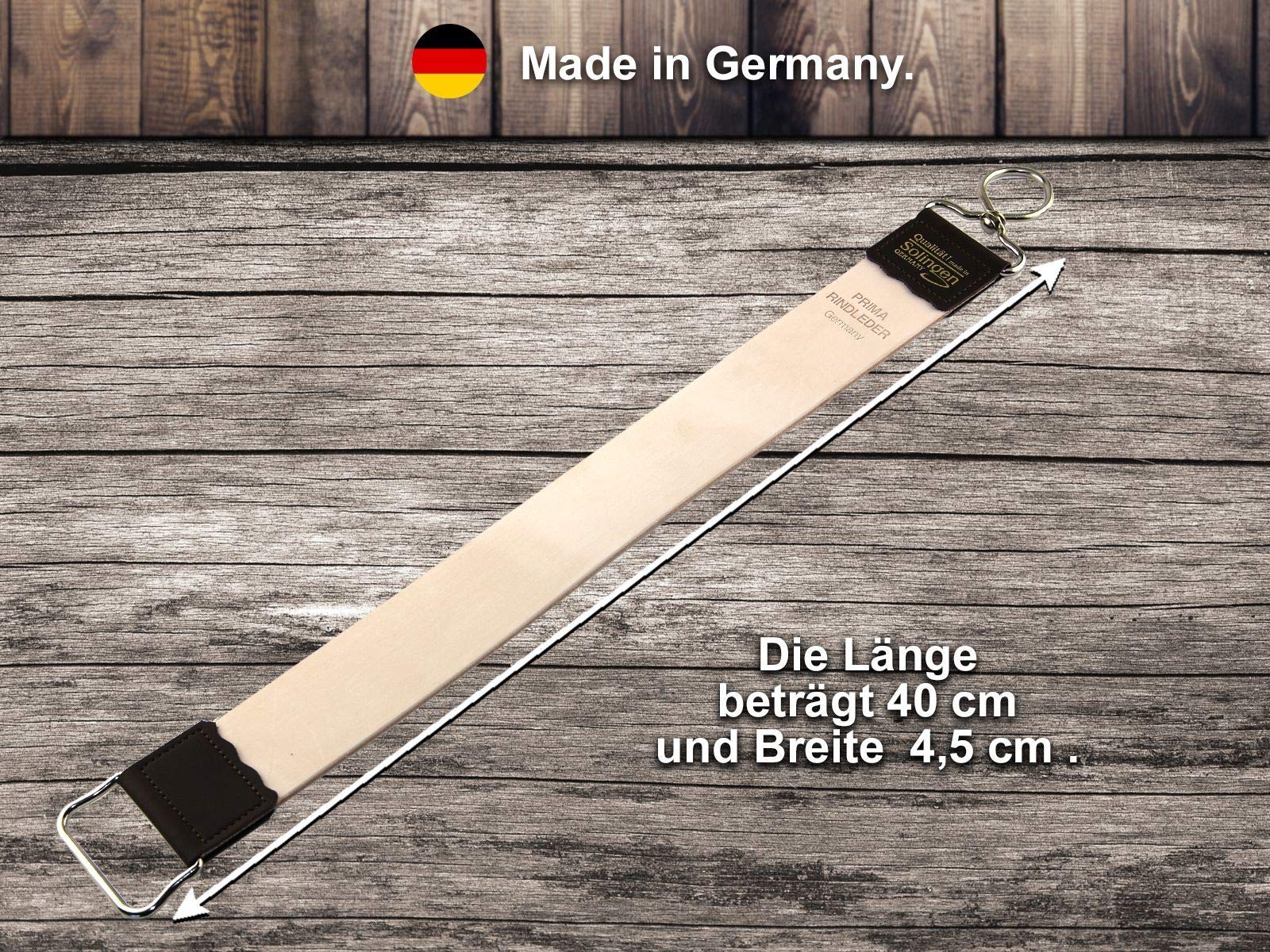 Rasiermesser Geschenk als 5-teiliges Bartpflege-Rasurpflege Set für Männer | Barber Set Geschenkidee für die klassische Nassrasur mit Solinger Schleifpaste inkl. Rasierschaum Schale & Aufbewahrungsbox