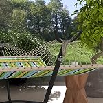 Outsunny 9.5ft Hammock Stand Uniquement, Hamac portable avec roues, Hamock net réglable, pour String-style, style brésilien, style plat, Hammocks style corde, noir