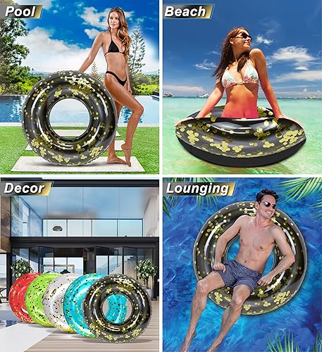 Miniatura 3 de POZA Flotador inflable para piscina  Confeti de alta calidad resistente a los rayos UV, flotador de piscina, juguetes de piscina para niños y