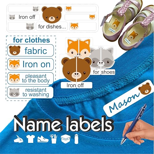 Fabric Labels For Clothes Washable, Daycare Labels Tags Clothing Kids Waterproof For Camp Name Tags, Personalized All Purp...