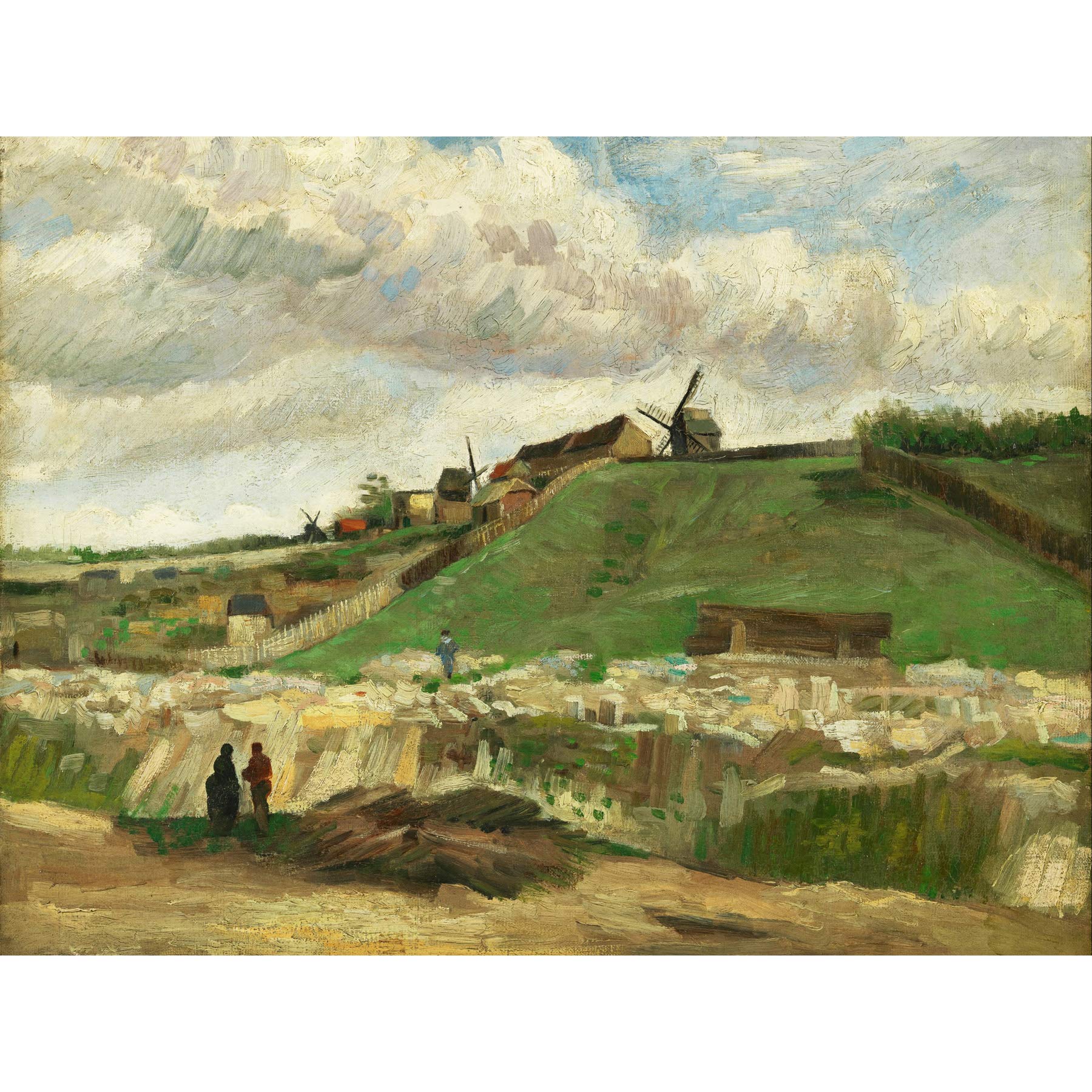 Vincent Van Gogh The Hill Of Montmartre With Stone Quarry Large Art Print Poster Wall Decor Premium Mural