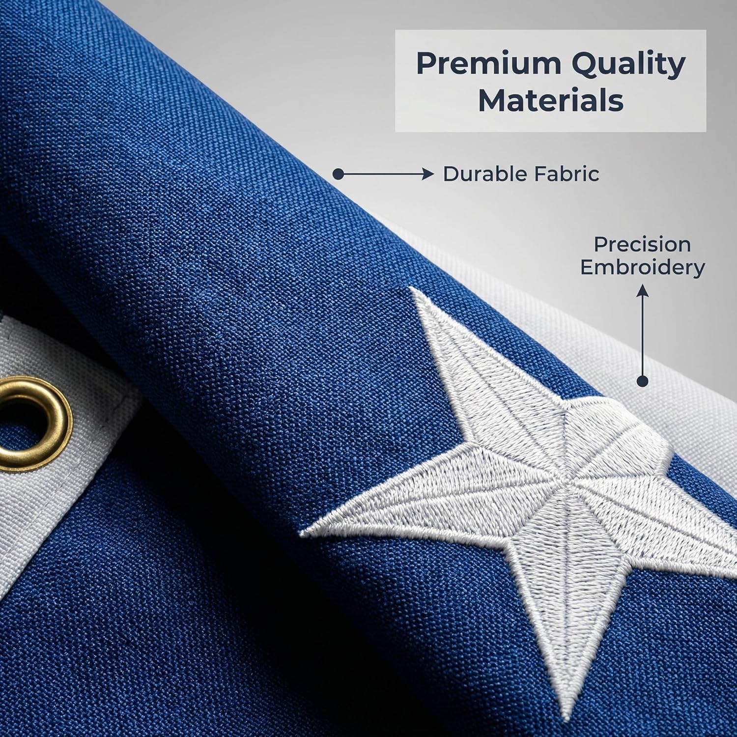 Texas Flag 4x6, US TX State Flags Outdoor, Luxurious Full Embroidery, Brass Grommets