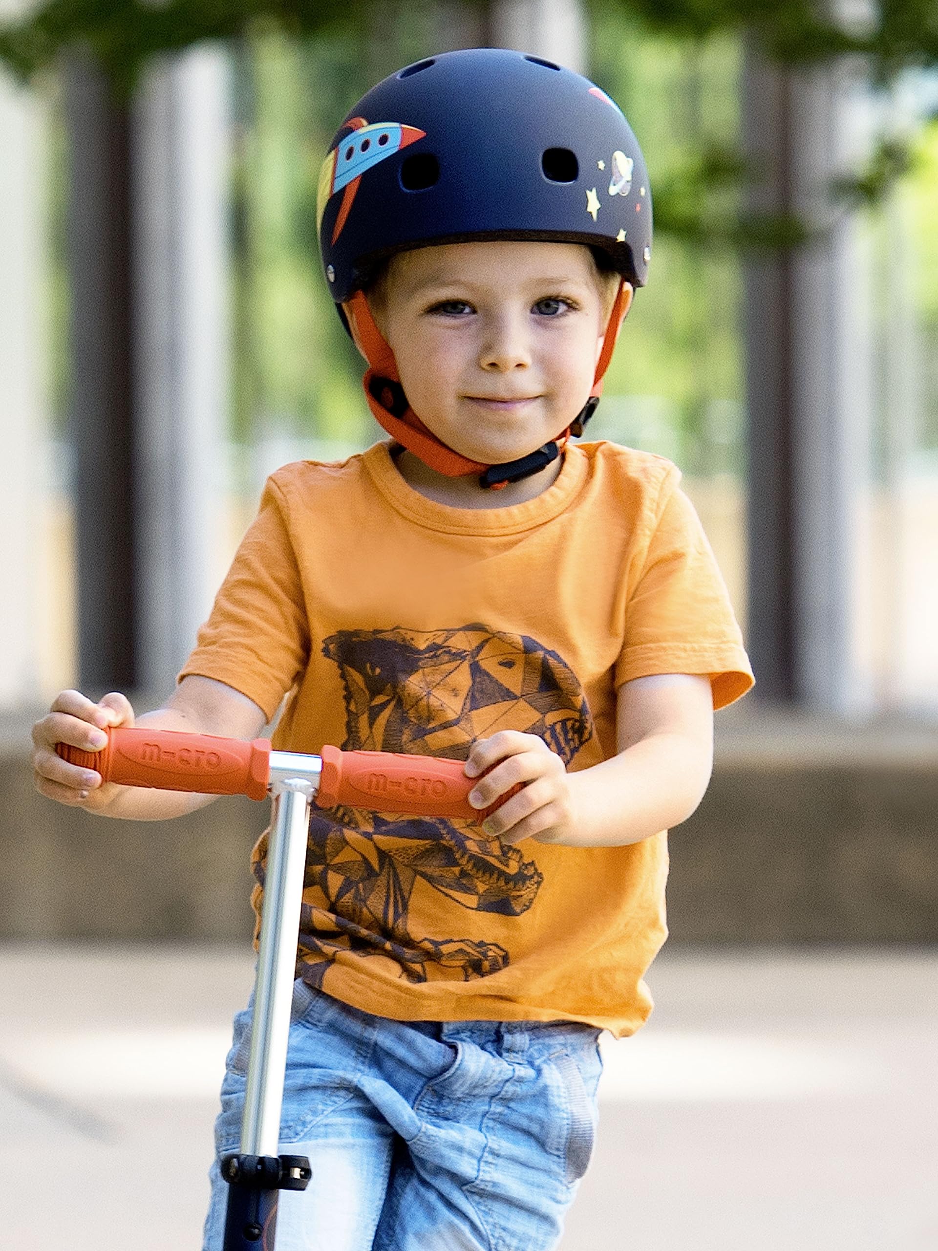 Micro | Casque Rocket | Enfants | Finition Mate | Boucle Magnétique/Lumière LED intégrée | 2-5 Ans
