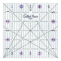 Vista 12 de The Quilted Bear Reglas de Acolchado - Regla de Acolchado de Acrílico Transparente Antideslizante, Patchwork y Costura con Líneas Negras Claras