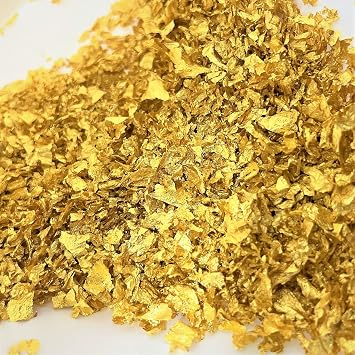 Made in Japan Edible Gold Foil, 0.04 oz 1 g, 0.1 inch 3 mm Square, Large Capacity, Gold Foil, No Copper, Commercial Use