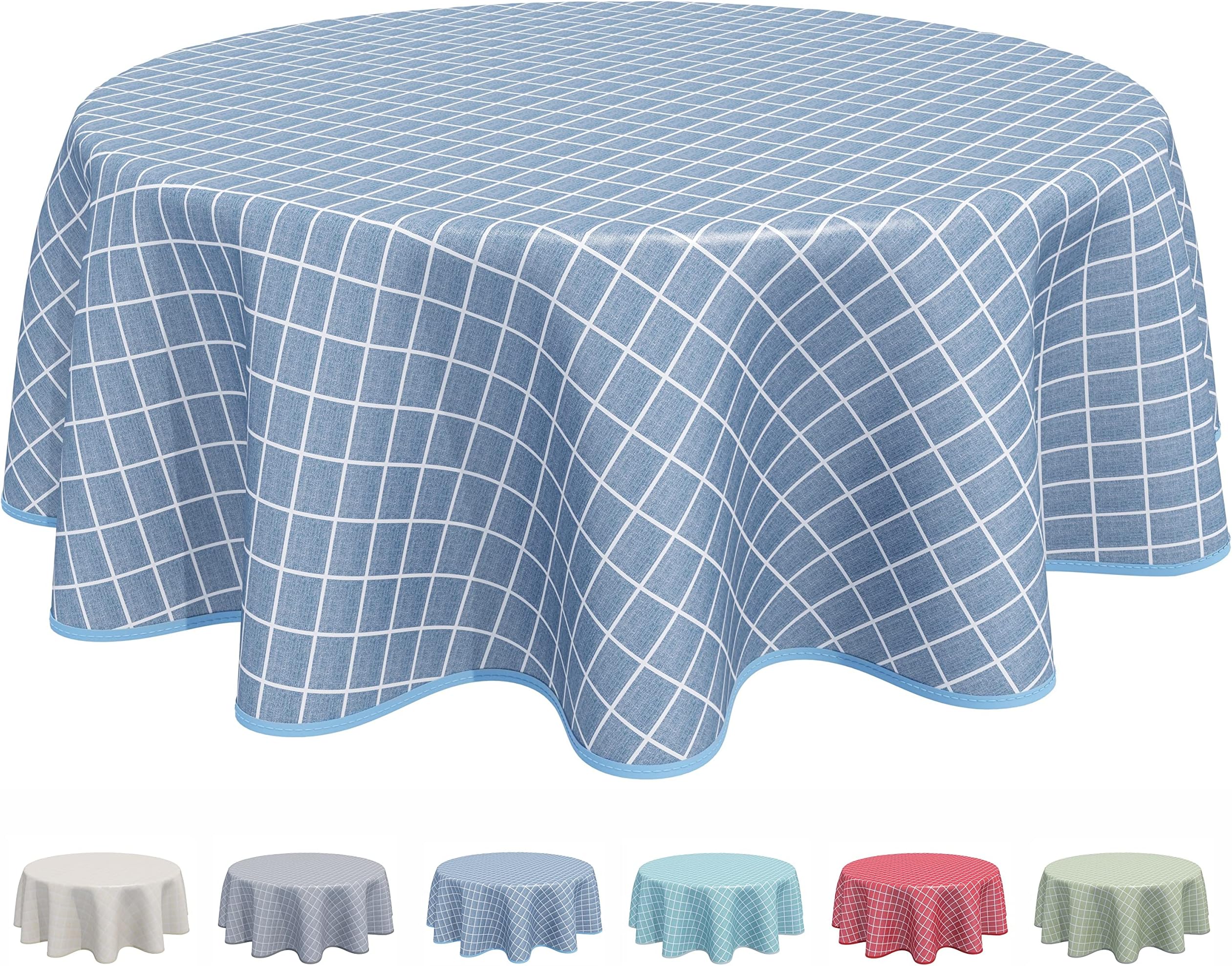 Tischdecke Mit Fleckschutz Altrosa Uni Leinenoptik Valerie Ab 80 Cm Bis 200 Cm RUND | 80 Cm