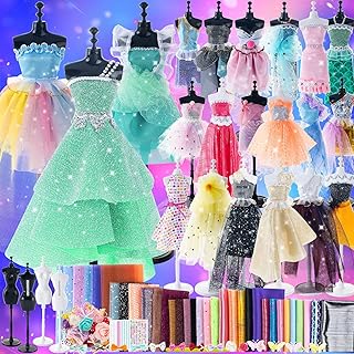1000+ PCS Fashion Designer Kits for Girls - Sewing Kit with 4 Mannequins...