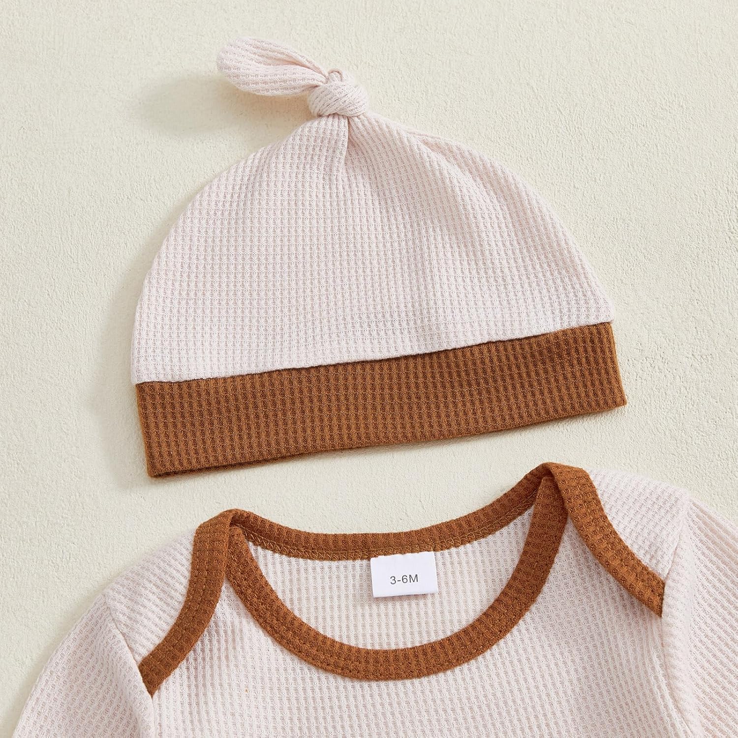 Christmas Baby Boy Outfit My First Christmas Lamp Waffle Knit Romper Onesie Newborn Fall Winter Clothes - Image 3