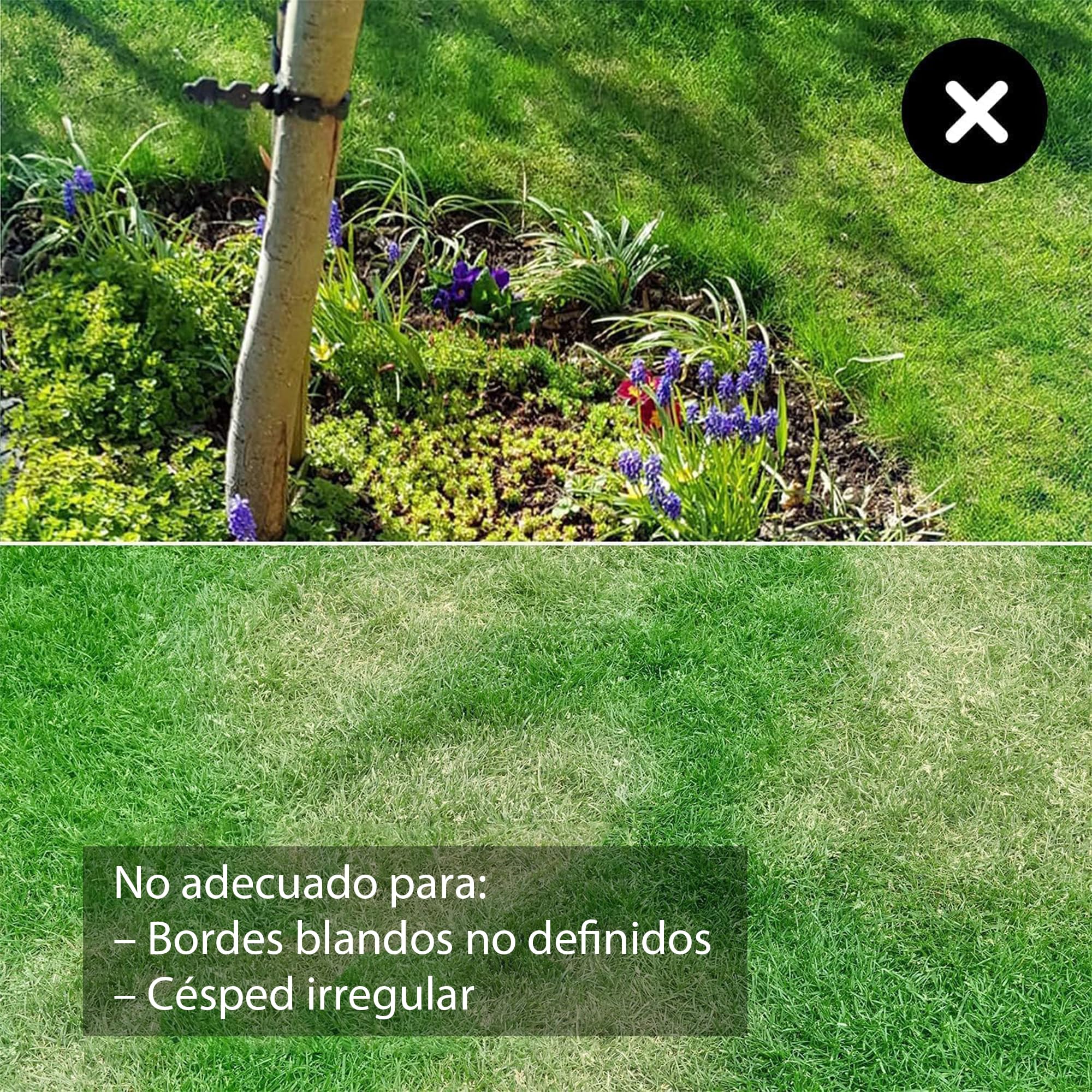 Lawnmaster OcuMow®16 Robots cortacéspedes eléctrico para Jardines de 150 m² Corte 20-60 mm,Pendiente de 35% con batería de Iones de Litio MX 24V 4.0Ah y Cargador rápido