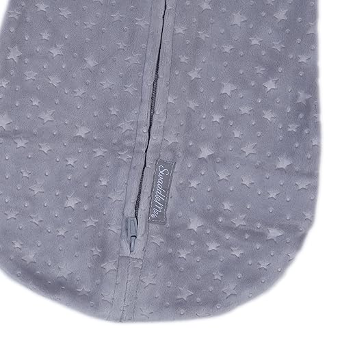 Miniatura 13 de SwaddleMe by Ingenuity - Cápsula de compresión para bebé en terciopelo, cremallera bidireccional para facilitar los cambios de pañales, mejora el