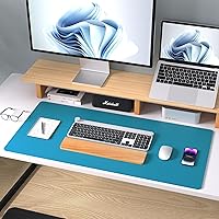 Vista 8 de Aothia - Protector de escritorio de cuero sintético, base para mouse, superficie antideslizante e impermeable para escribir y para laptop