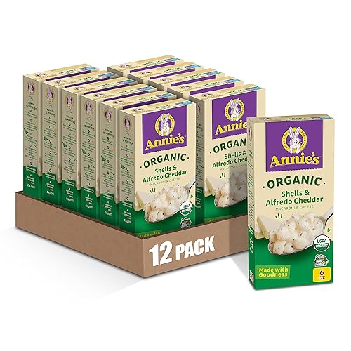 Miniatura 4 de Annies Homegrown - Conchas orgánicas alimentadas con pasto y macarrones con queso cheddar blanco, 6 onzas (paquete de 12)