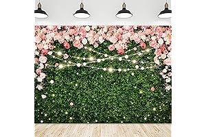 Riyidecor 7Wx5H Feet Flower Wall Backdrop