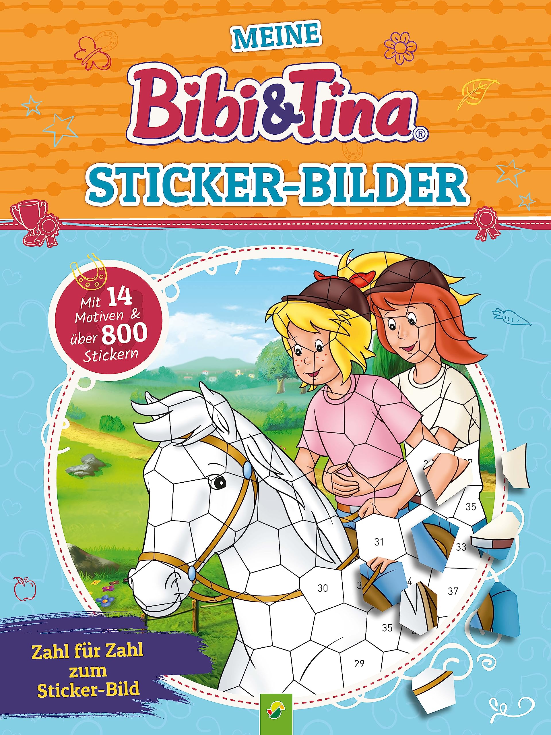 Meine Bibi & Tina Sticker-Bilder - Stickern nach Zahlen: Stickerbuch mit über 800 Stickern I Für Kinder ab 5 Jahren I Geschenk für Mädchen