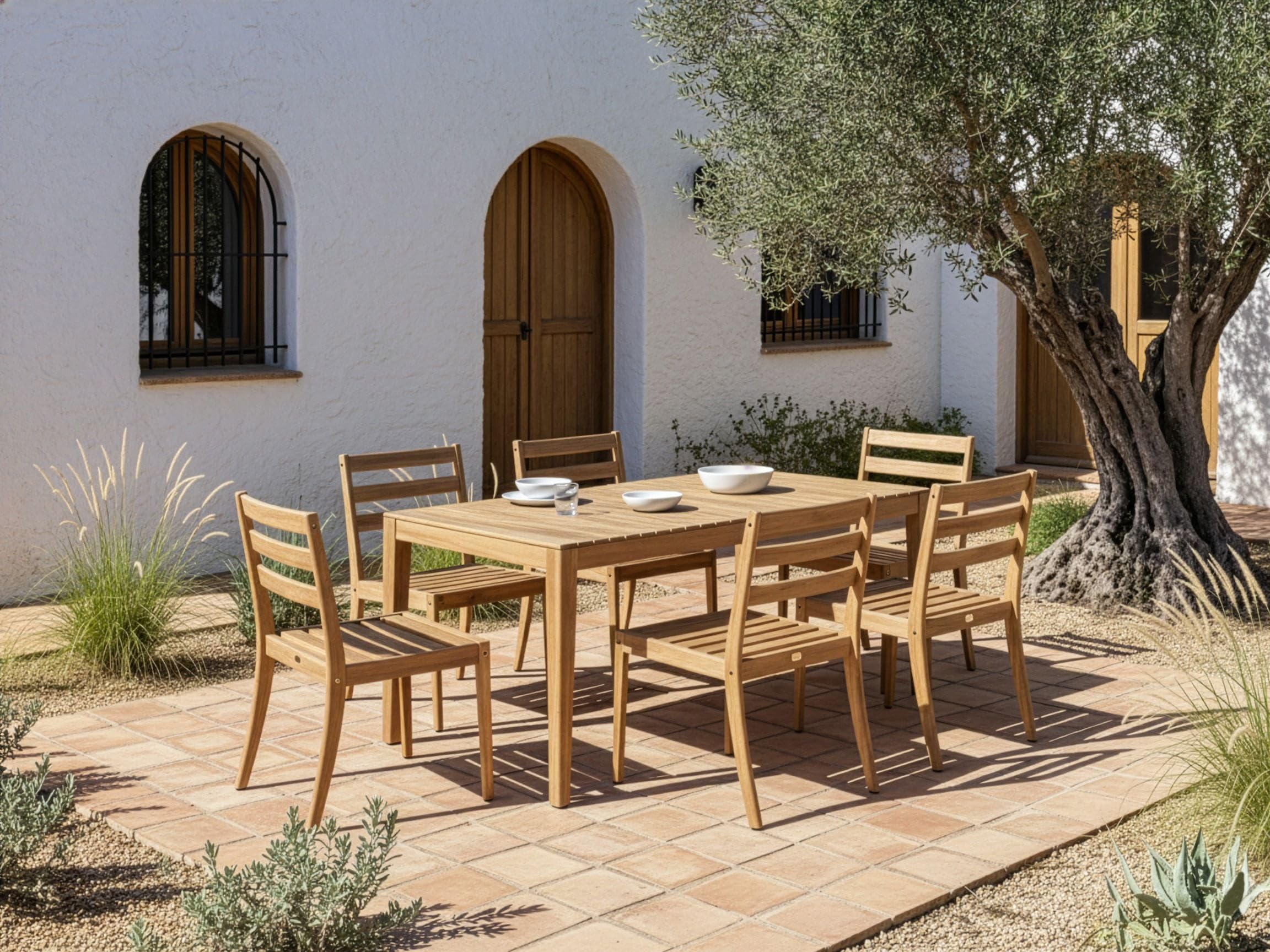 Stół jadalniany ogrodowy drewno akacjowe 180 x 90 cm na taras balkon jasnobrązowy Chioggia