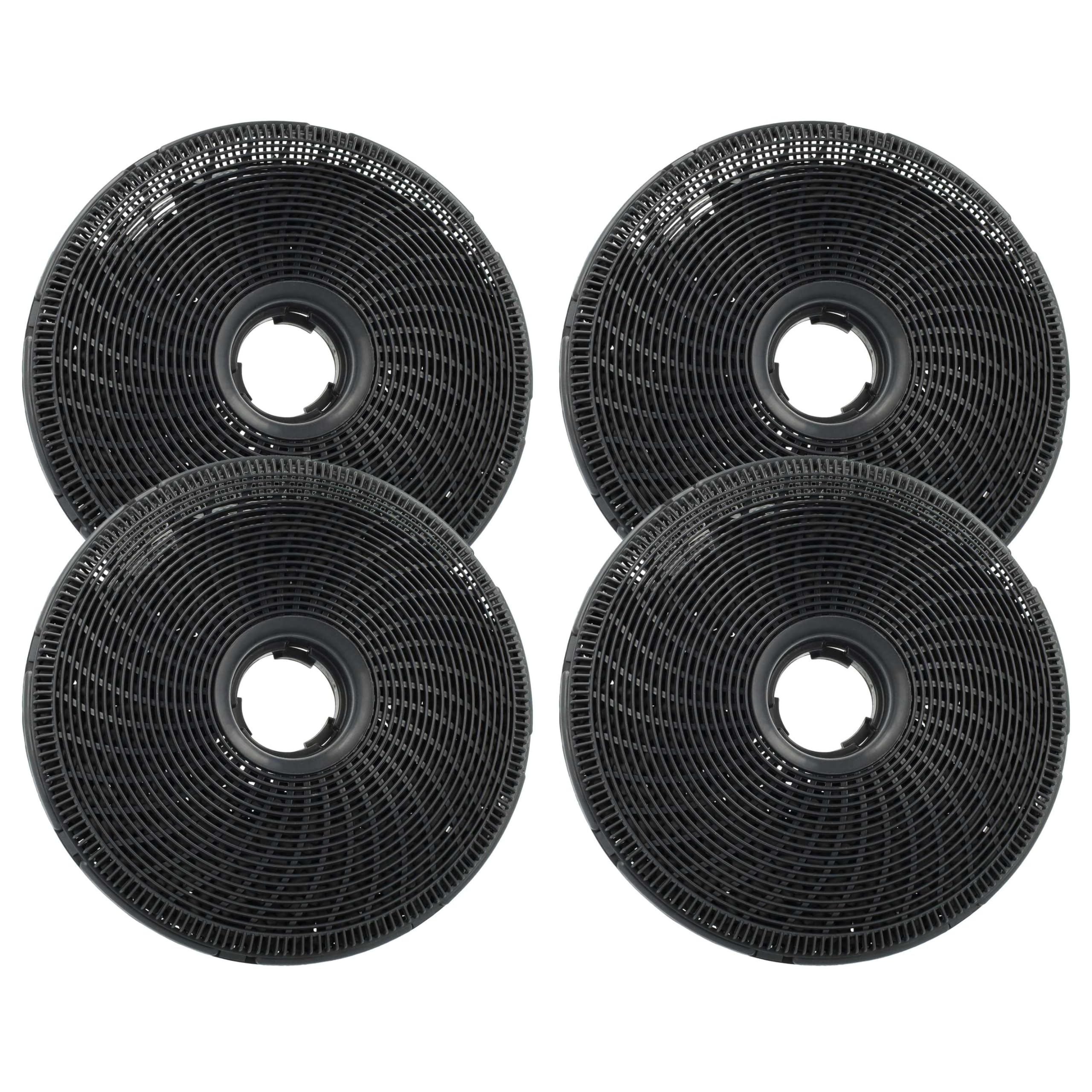 vhbw 4x Activated Carbon Filter compatible with Faure FHC92462XA, FHC92462WA Extractor Hood