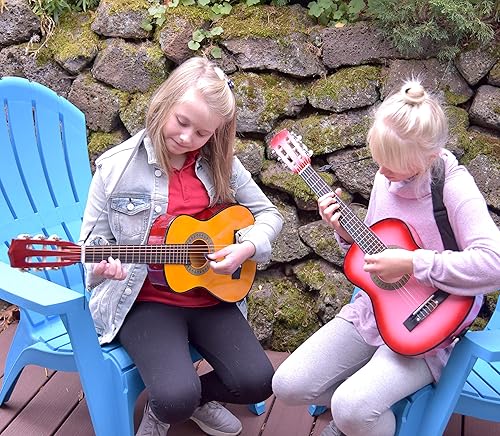 Vista 57 de Guitarra de madera de 30 pulgadas con funda y accesorios para niños, niñas y principiantes - Madera