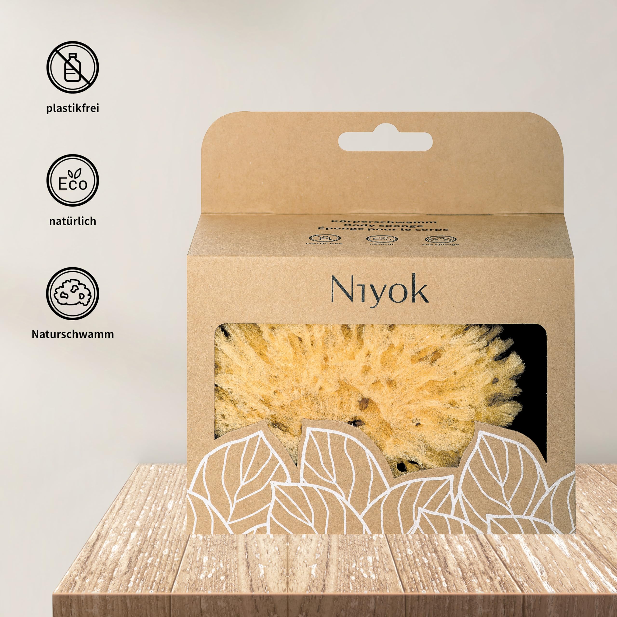 4025 NIY Niyok Sea Sponge Body Approx. 10 cm, Brown - Image 3