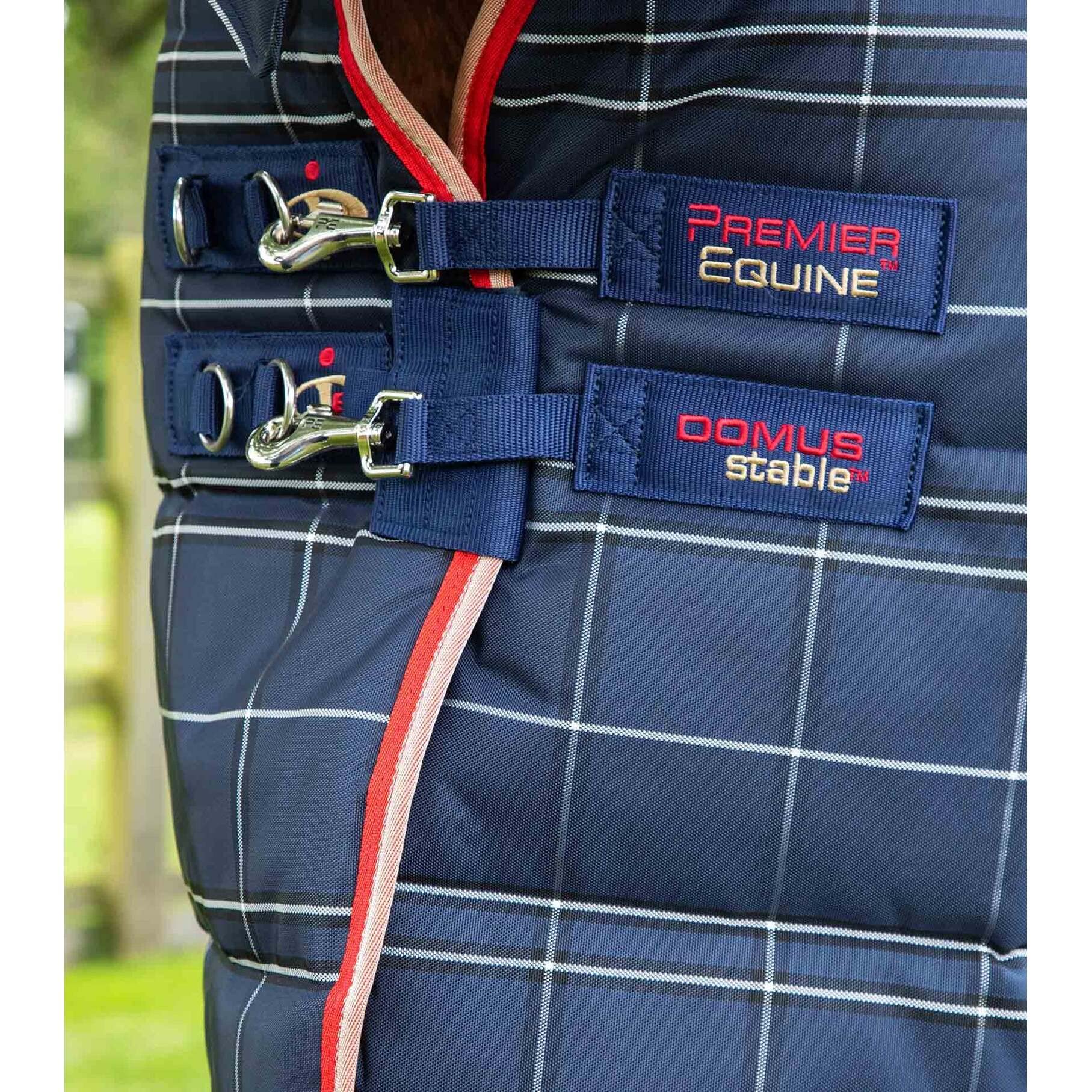 Coperta da scuderia per cavalli con copricollo Premier Equine Domus 400 g